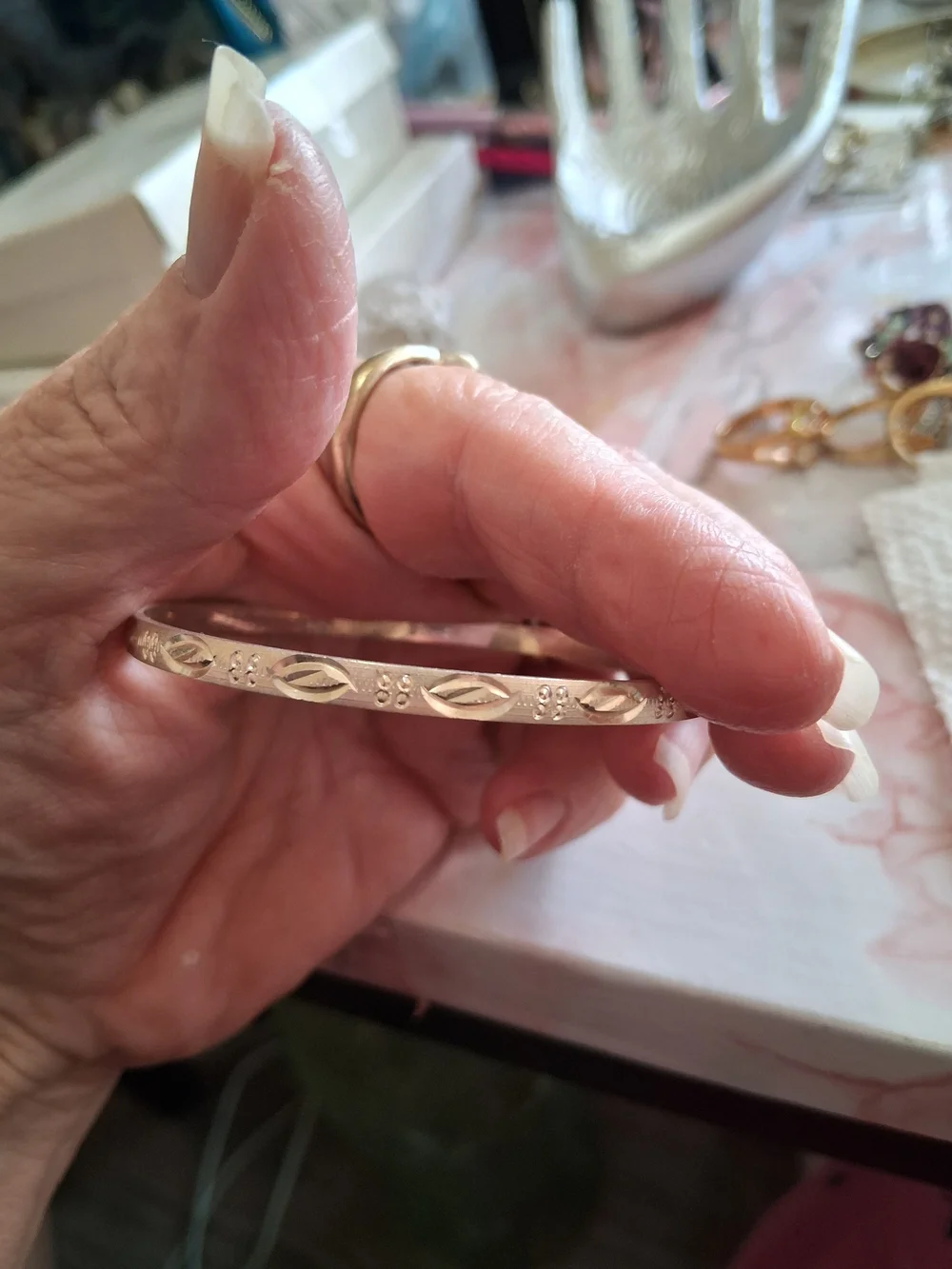 925 Rose Gold Tint Childs Braclet